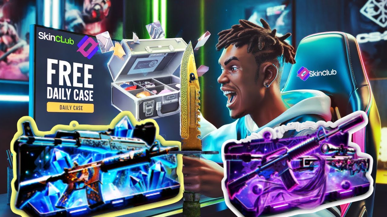Opening Skinsclub Free Daily Case at Level 90 - YouTube