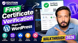 Edutain Certificate Validator- Free Certificate Verification Plugin for WordPress (2026 Walkthrough)