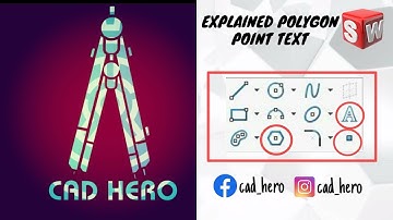 Solidworks Tutorial || How to use Polygon, Point and Text Tool in Solidworks || For Beginners