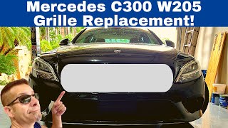 Mercedes Benz C300 Bumper Removal For Grille Replacement