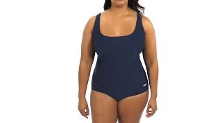 Sporti Plus Size Moderate Solid Swimsuit Swimoutlet