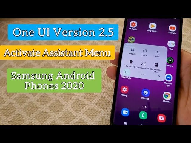 how to turn on floating icon assistant menu for Samsung Galaxy A53 phone 