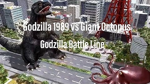 Godzilla 1989 vs Giant Octopus (Godzilla Battle Line)