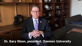 Dr. Gary Olson describes the effect of tree planting at Daemen