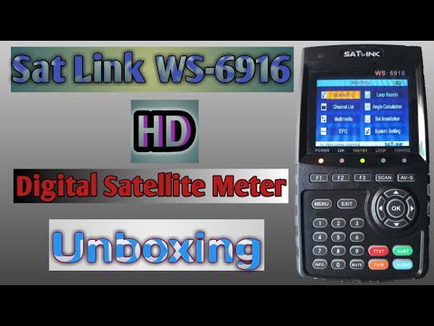 Satlink Ws-6916 Digital Satellite Finder Meter Unboxing & Setting 