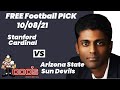 Free Football Pick Stanford Cardinal vs Arizona State Sun Devils Picks, 10/8/2021 College Football