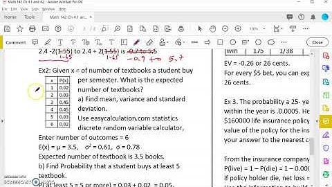Openstax Statistics Ch 4.1 Discrete Random Variable # 2