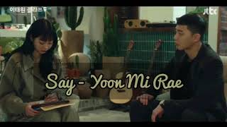 Say - Yoon Mi Rae (Itaewon Class (이태원 클라쓰) OST Part.8) | Lirik dan Terjemahan Indonesia