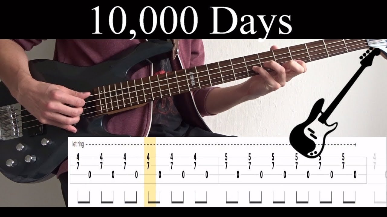 10,000 Days Wings Pt.2 (Tool) (BASS ONLY) Bass Cover (With Tabs