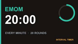 20 Minute EMOM Timer — Every Minute On the Minute, Lofi Music