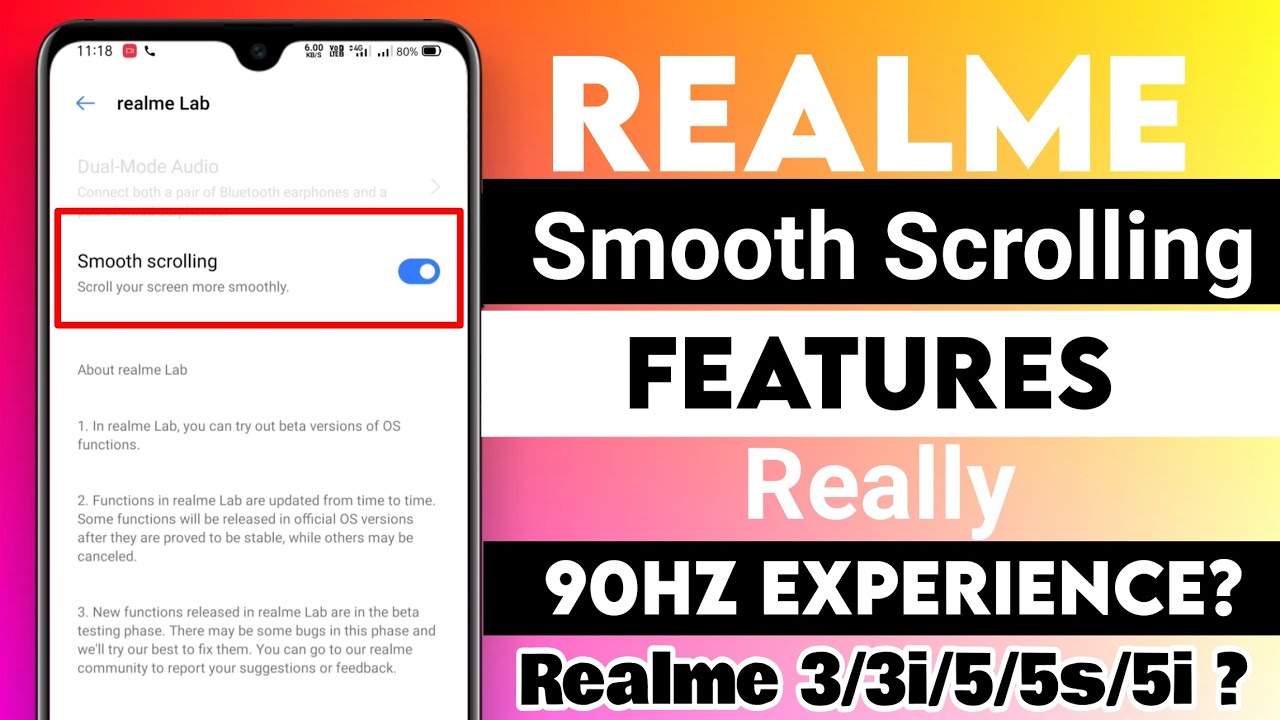 Realme Smooth Scrolling Feature Test | 90hz refresh rate really ? | Smooth Scrolling Feature benefit