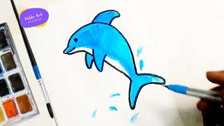 How to draw Dolphin | easy drawing process