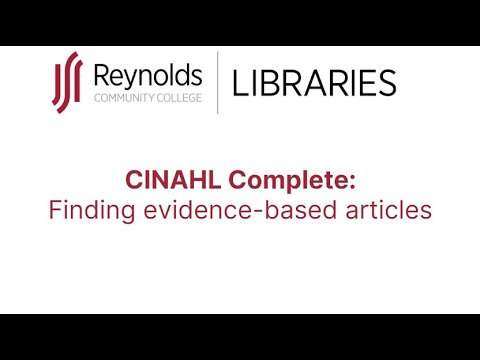 CINAHL Complete: Finding Articles
