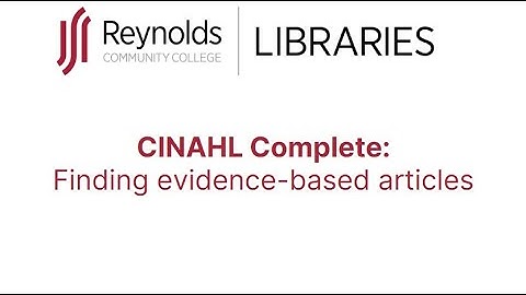 CINAHL Complete: Finding Articles