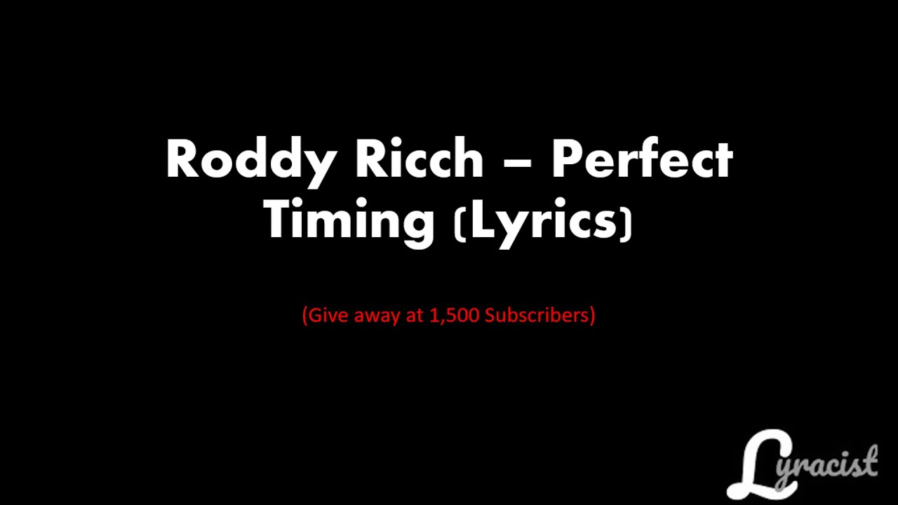 Roddy Ricch Perfect Timing (Lyrics) YouTube