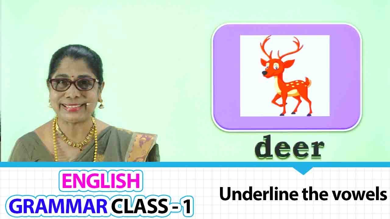 Underline the vowels | ENGLISH GRAMMAR CLASS - 1 | Learn Grammar for ...
