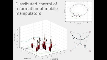 Distributed control of a formation of mobile manipulators