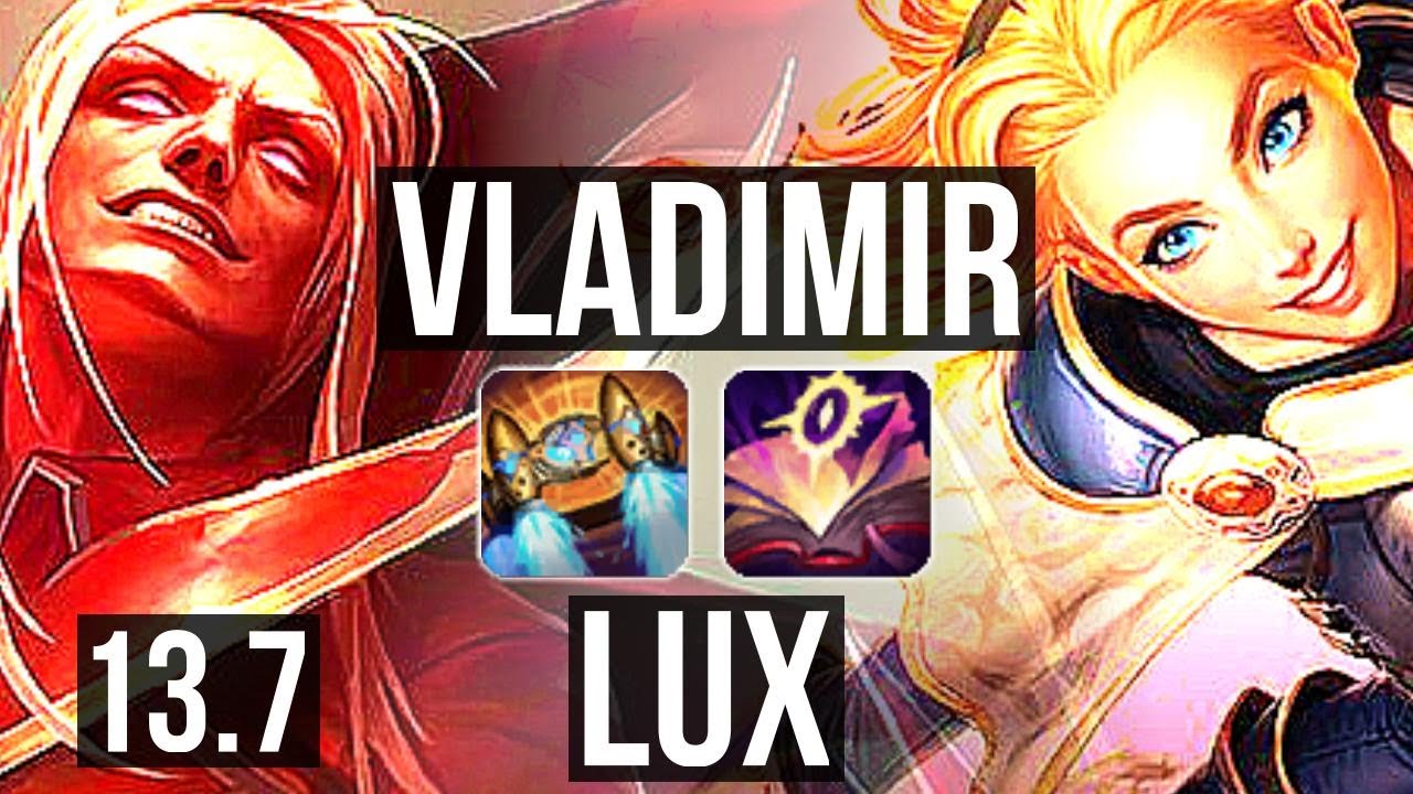 VLADIMIR vs LUX (MID) | Rank 3 Vlad, 5/0/1 | TR Challenger | 13.7