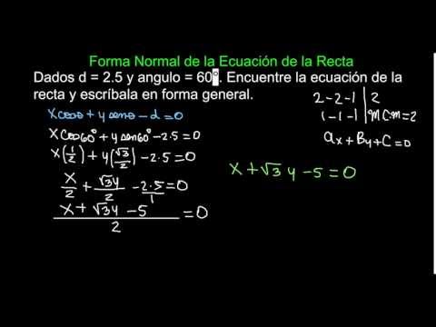 Forma Normal De La Ecuacion De La Recta Ejercicios Resueltos