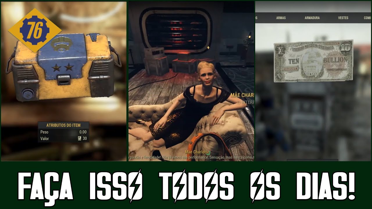 10 Coisas que você DEVE fazer TODOS OS DIAS em Fallout 76