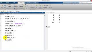 Matlab Programming: Sorting of Data