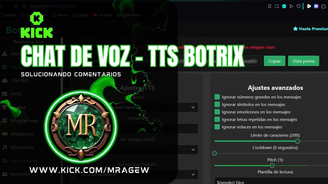 Cómo Usar Botrix TTS en Kick: Tutorial Completo de Chat de Voz 📢 - YouTube