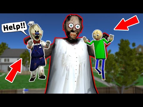 Super Big Granny vs Ice Scream vs Baldi - funny horror animation parody (p.307)