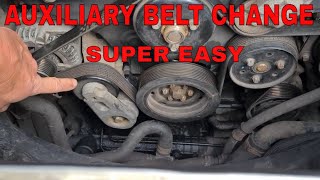 How To Change Your Land Rover Discovery 3 Tdv6 Auxiliary serpentine  Belt.