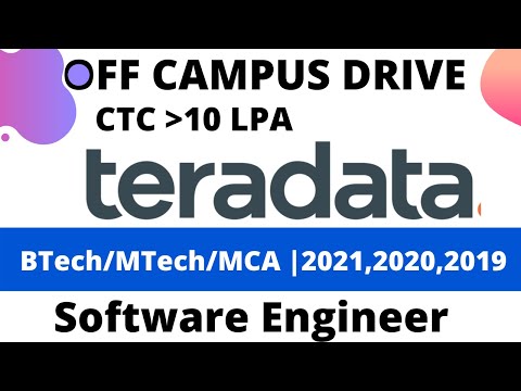 Teradata hiring for software engineer 2021
