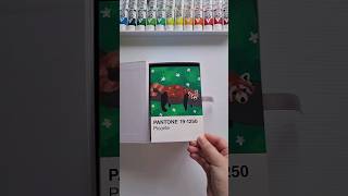 Red Panda or Raccoon? Pantone Card Painting Challenge Day 38/100 #shorts