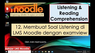 12. Create English listening and reading questions in Moodle with ExamView