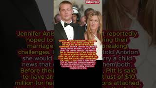 Brad Pitt & Jennifer Aniston A $10 Million Act of Love #celebnews #shorts