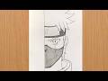 How to draw Kakashi | Easy Kakashi ninja drawing step by step tutorial