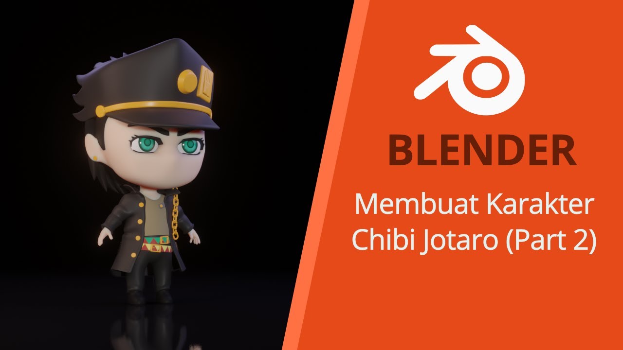 Tutorial Blender - Membuat Karakter Anime Chibi Jotaro (2/2) - YouTube