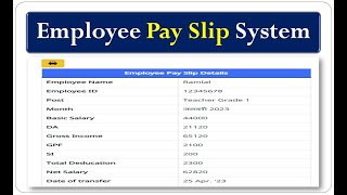 How to Create an Online Employee Pay Slip System using Web App Script