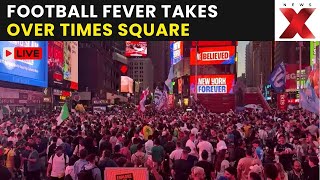 FIFA WOLRD CUP LIVE: France, Argentina & Algeria Fans Unite in Times Square Ahead of World Cup Clash