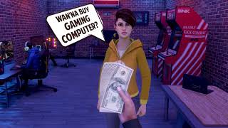 Rich Girl Came to Internet Cafe | English Commentary | Landscape | Internet Gamer Cafe Simulator screenshot 5