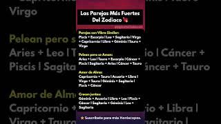 Las Parejas Más Fuertes Del Zodiaco 💘 #astrología #signoszodiacales #zodiacales #signos