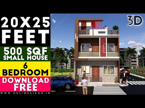 Small Space House Design 20x25 Feet || 500 sqf || Vastu East Facing || Plan-6