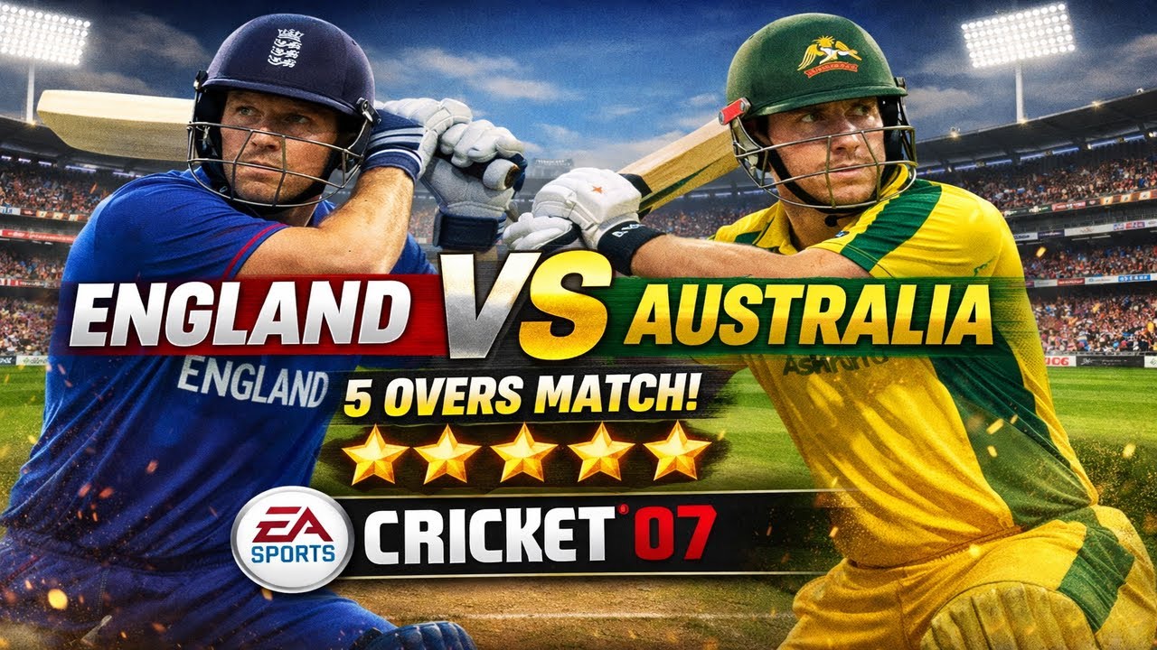 АНГЛИЯ против АВСТРАЛИИ (5 оверов) | УРОВЕНЬ СЛОЖНОСТИ 5 ЗВЕЗД | EA SPORTS CRICKET 07
