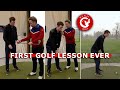 Premire leon de golf   cet homme na jamais frapp une balle de golf de sa vie 