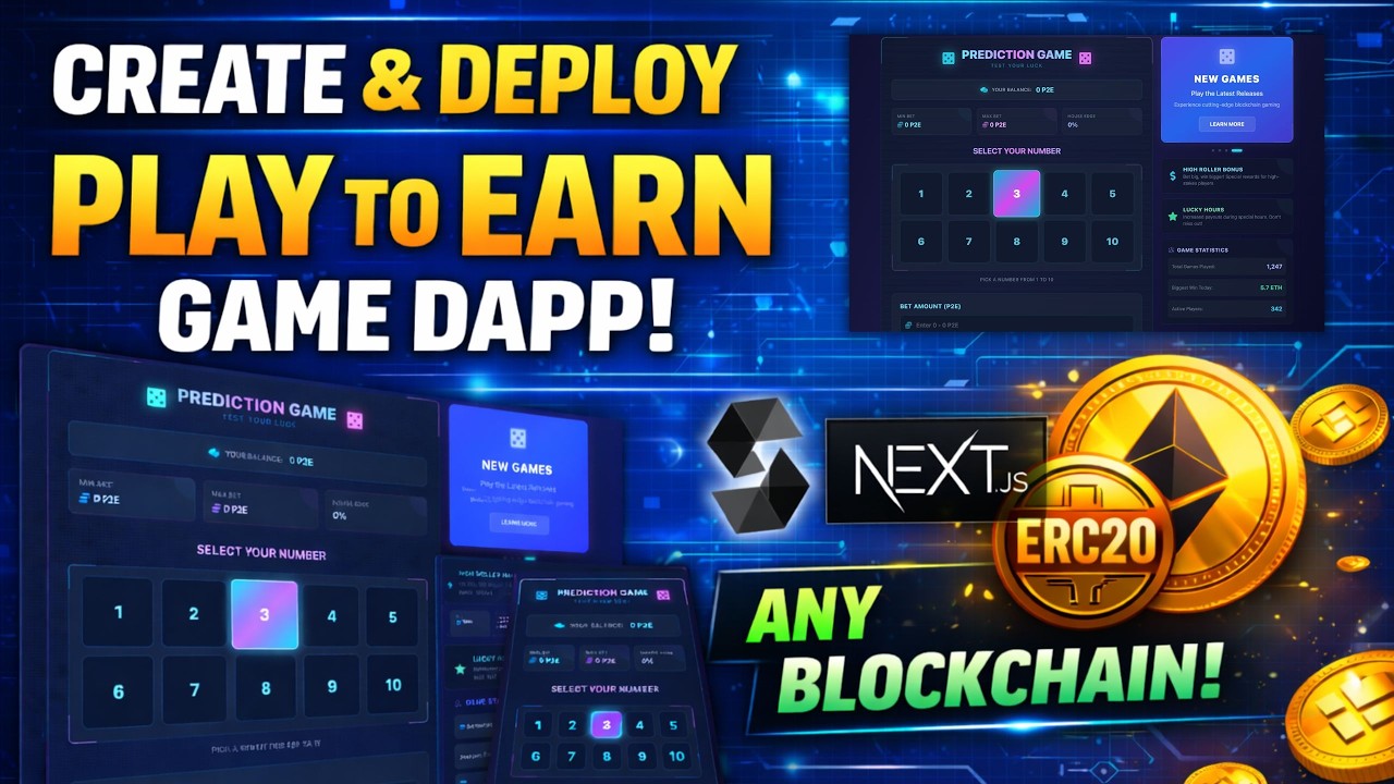 Create & Deploy Blockchain Play-to-Earn Game DApp | Earn ERC20 Tokens ...