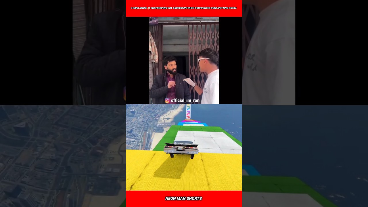 0 Civic Sense 🤡 Shopkeepers got aggressive when Confronted over spitting gutka 