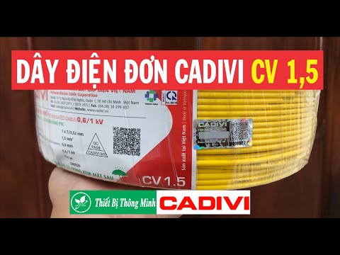 Video DÂY ĐIỆN ĐƠN CADIVI CV 1.5 , DÂY ĐIỆN ĐÔI CADIVI 1.5 ,... - youtube