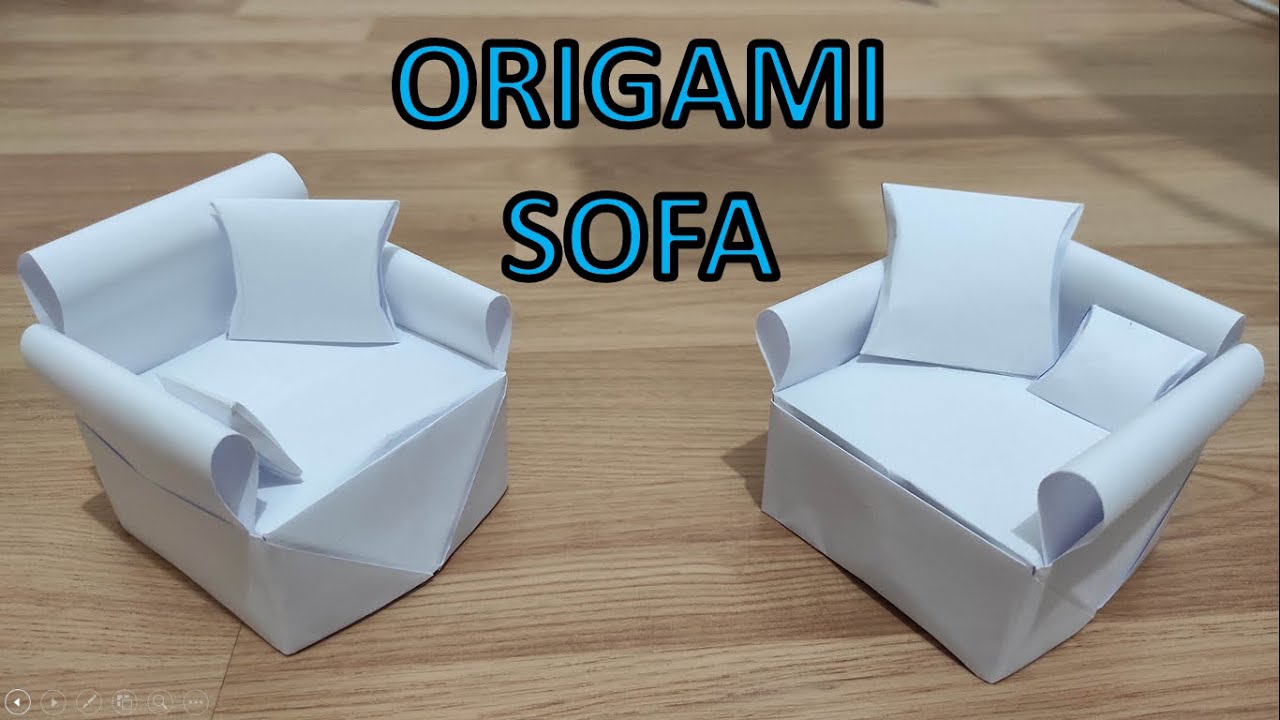 HOW TO MAKE A PAPER SOFA? ORIGAMI SOFA SET ORIGAMI FURNITURE EASY ORIGAMI PAPER CRAFT