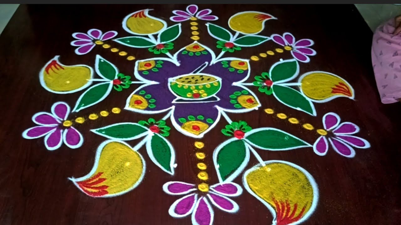 Ugadi special mango rangoli 🌺 ugadi rangolis 🦚 ugadi muggulu