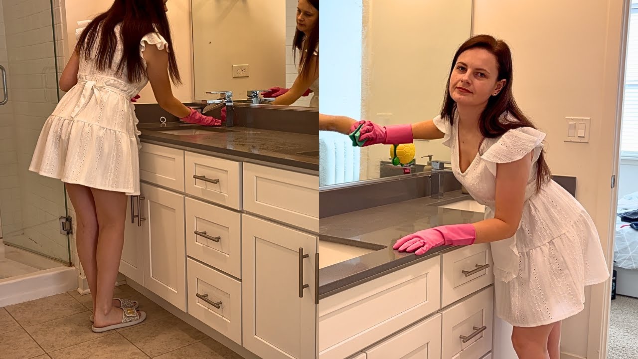 Bathroom Cleaning ASMR 🚿 | Shower, Toilet & Sink Cleaning | Glove Sounds