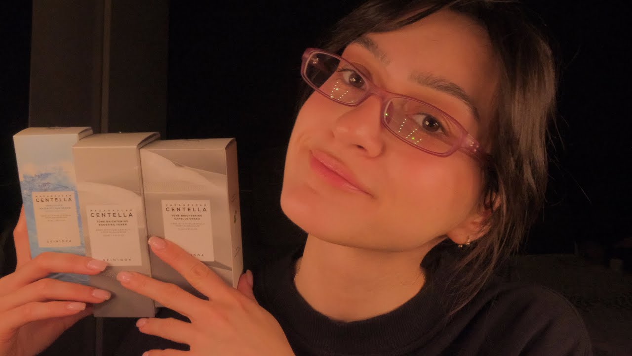 ASMR soft whispers and tender skin care for you