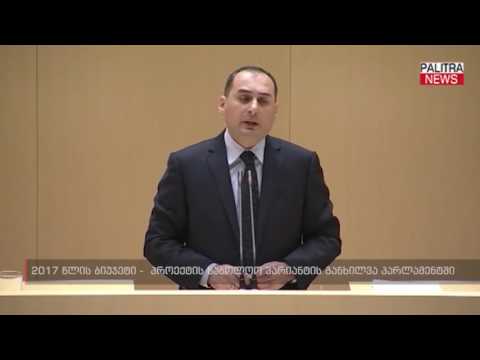 2017 წლის ბიუჯეტი - პროექტის საბოლოო ვარიანტის განხილვა პარლამენტში