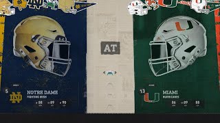 EA SPORTS College Football 26 Week 1 simulation Notre Dame Vs Miami